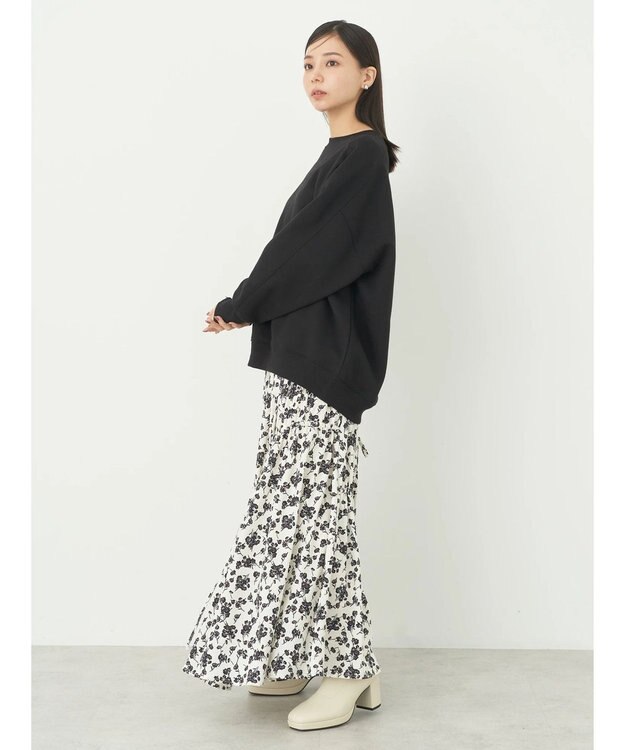 earth music&ecology 裏起毛チュニック Black