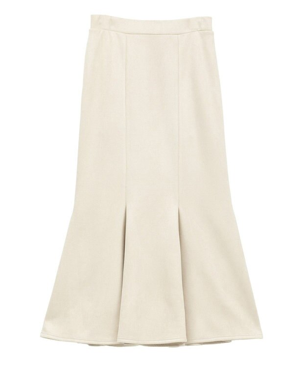 Green Parks なめらかタッチスウェード調マーメイドスカート Ivory