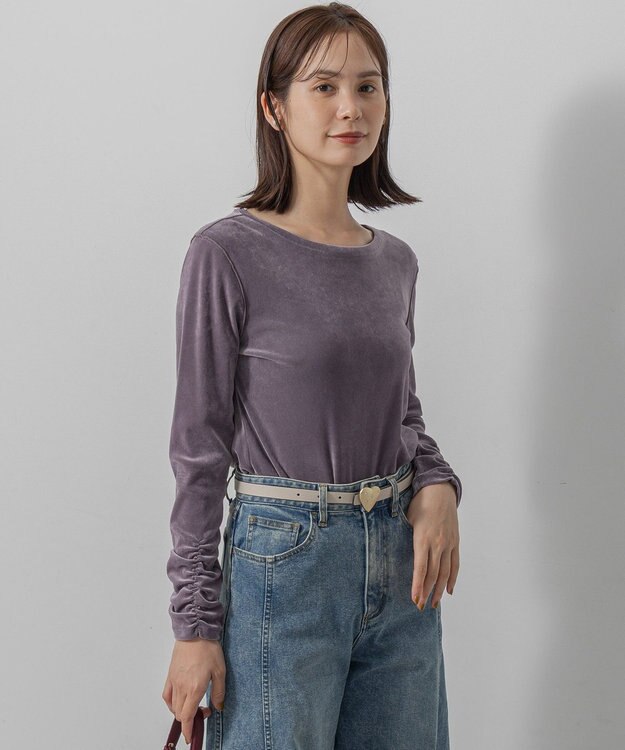 組曲 ハートバックルリバーシブルベルト ベージュ系