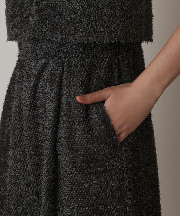 GRACE CONTINENTAL カットジャガードサロペット グレー