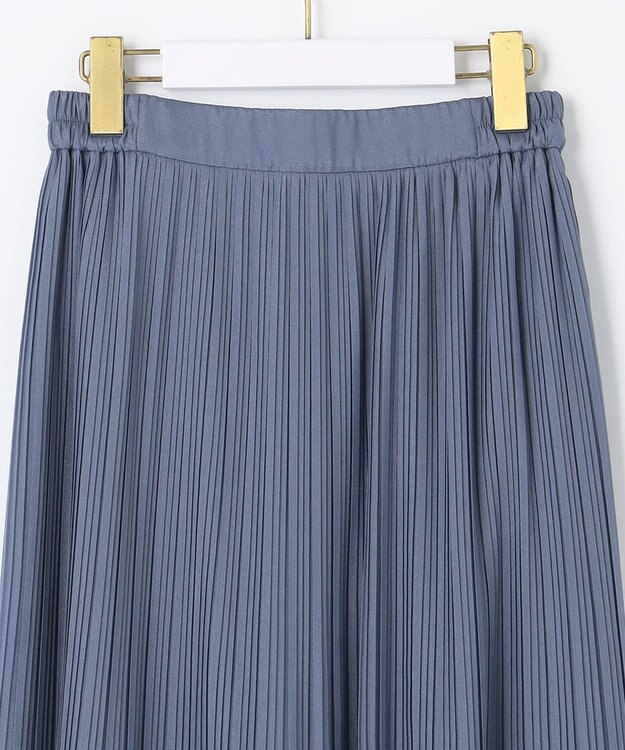 ANY SIS L 【洗える】シフォンプリーツ スカート スモーキーブルー