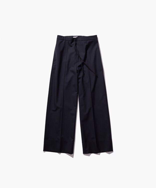 ATON 【26FW】WOOL TROPICAL | ピンタックイージーパンツ NAVY