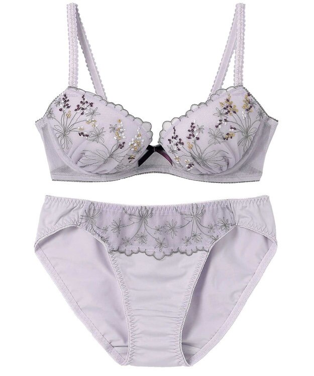 AMPHI ブラジャー ショーツセット まる胸メイク WEB限定カラーあり 【ブラショーツセット】 上下セット ブラ BCC224 アンフィ／ワコール パープル