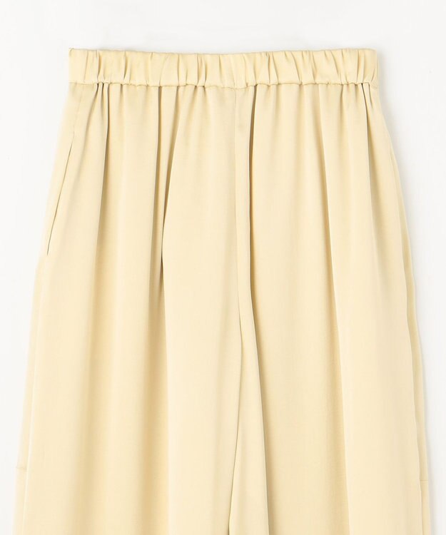 NAVE 【Nave・洗える/ウエストゴム】ヴィンテージサテン ワイドパンツ ライトイエロー系