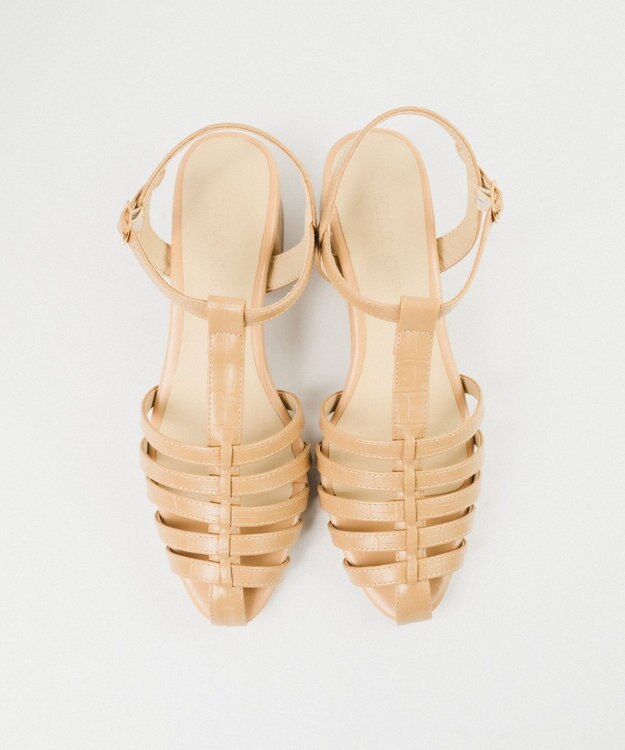 BONTRE 【PRECIEUX JOUET/プレシュウジュエ】ナローヒールグルカサンダル /008PJ ベージュ