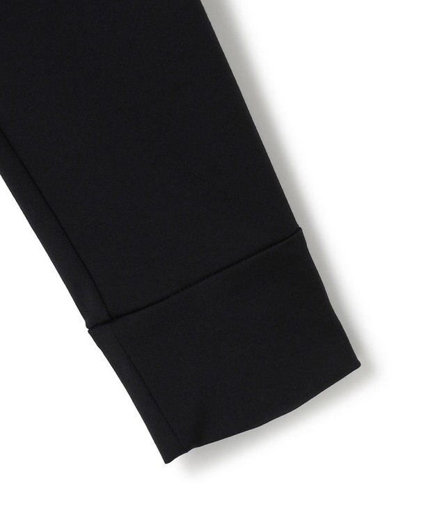 ICB L 【洗える】コンパクトモクロディ バンドカラーカットソー ブラック系