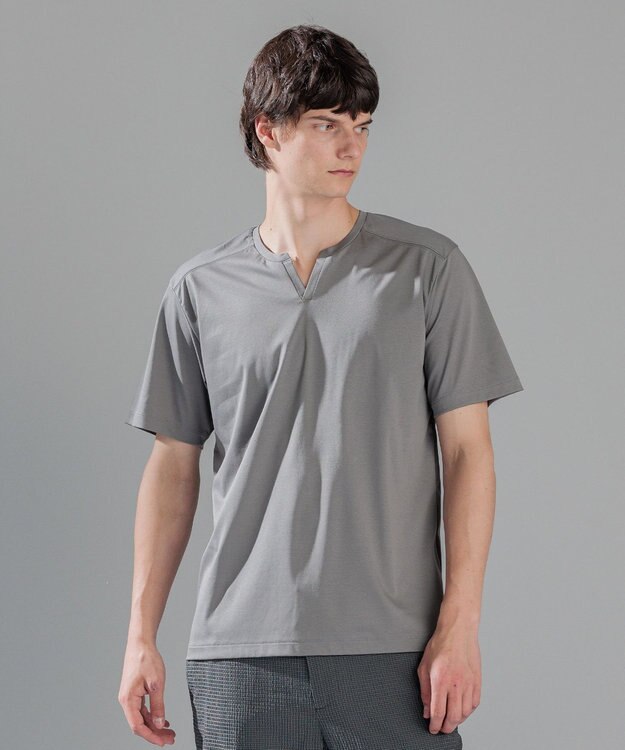 JOSEPH HOMME 【WEB&一部店舗限定】<WEB限定カラーあり>コットンソフィア 　キーネックTシャツ 【WEB限定カラー】グレー系