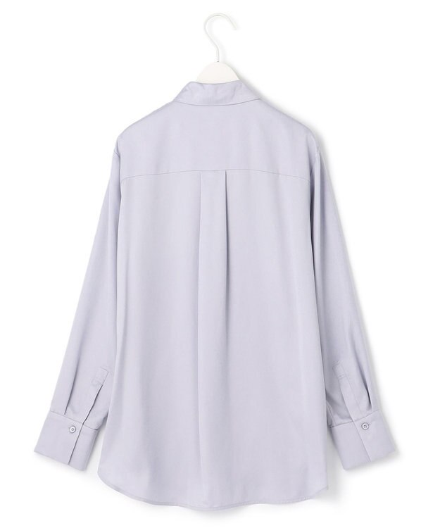 ICB 【洗える】 ルゼブフィブリルサテン シャツ ライラックグレー系