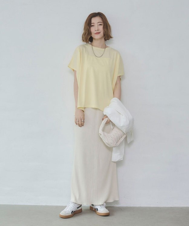 WEGO 【2026春夏新作】接触冷感フレンチスリーブT ライトイエロー