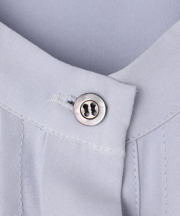 組曲 【先行予約】スムースクロス ピンタックブラウス ブルーグレー系