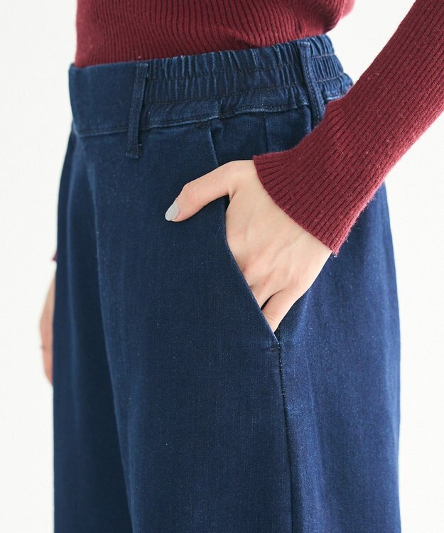 CRAFT STANDARD BOUTIQUE 裏起毛デニムワイドパンツ Indigo