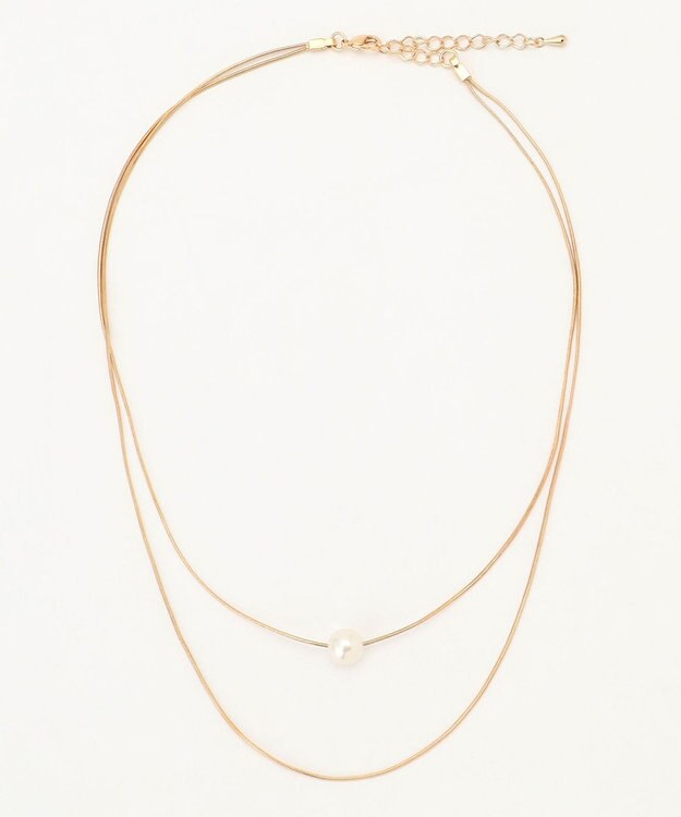 ANY ２連パールネックレス ライトゴールド
