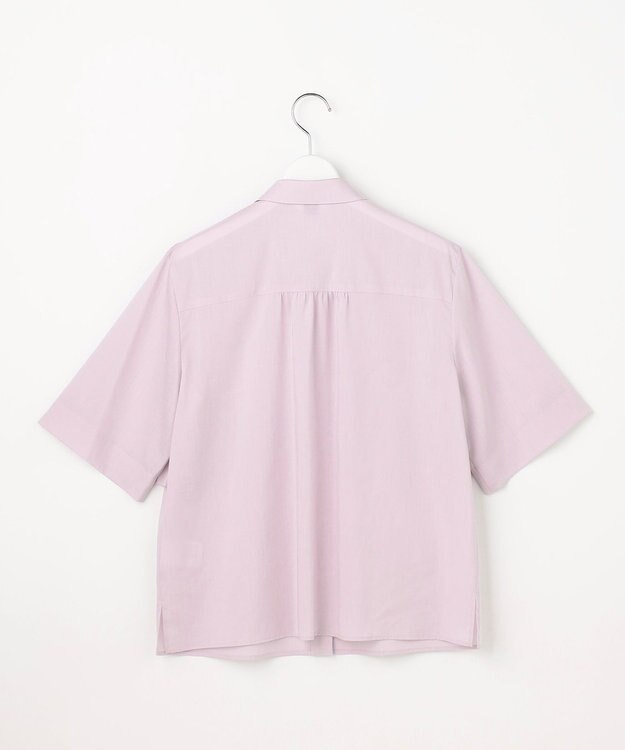 J.PRESS LADIES L 【WEB限定カラーあり・一枚で着映え】ラミーポプリン ティアード シャツ 【WEB限定】ラベンダー系