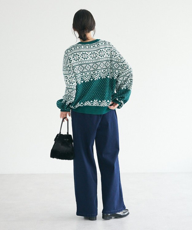 CRAFT STANDARD BOUTIQUE 裏起毛デニムワイドパンツ Indigo