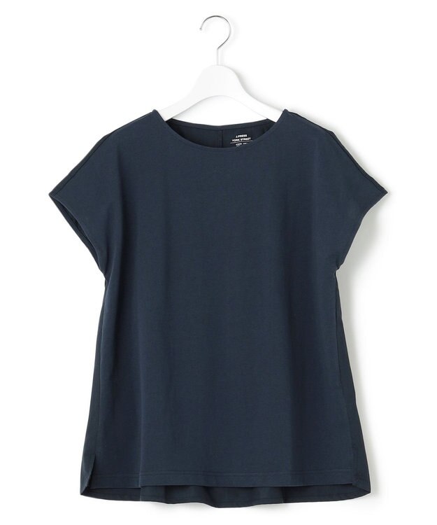 J.PRESS YORK STREET 【WOMEN】バックファブリックコンビ　プルオーバー ネイビー系