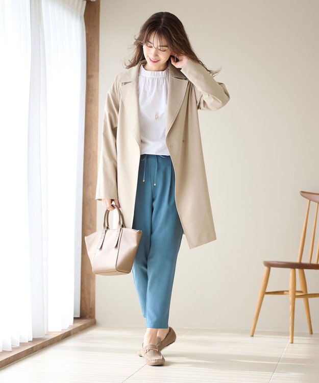 ANY スプリットスリーブコート サンドベージュ