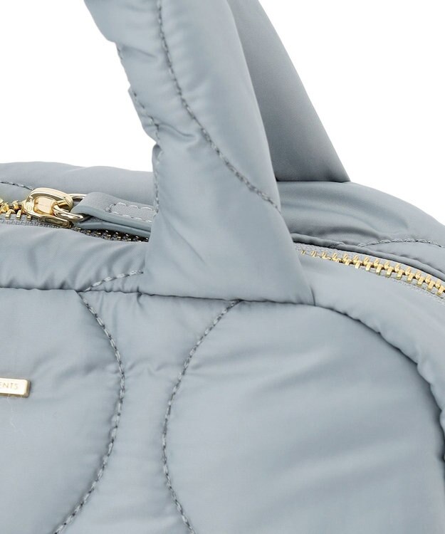 23区 キルティング ボストン バッグ サックスブルー系