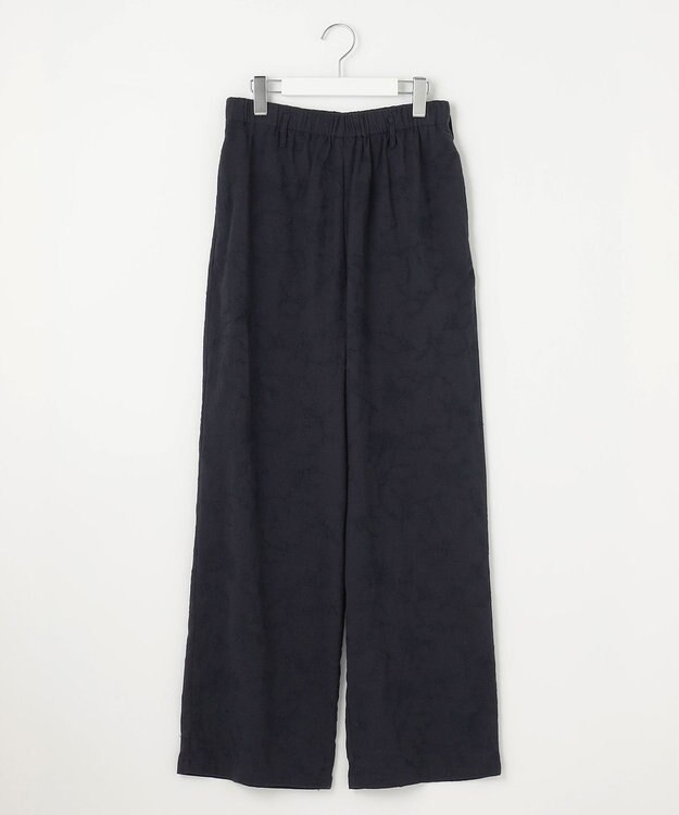 23区 【Indian Factory】フラワーエンブロイダリー ワイドパンツ ネイビー系