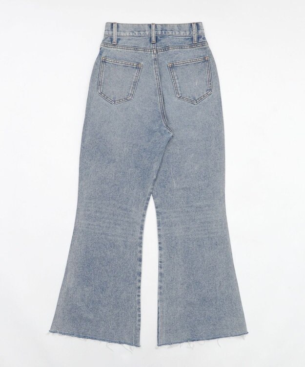 WEGO ダメージフレアデニムパンツ デニム中濃加工色