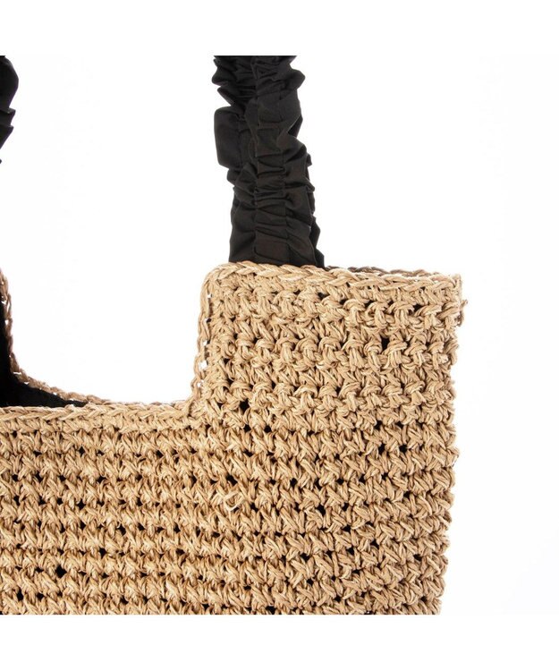 UNBILLION カシュカシュ cachecache / フリルハンドルクロッシェトート ブラック