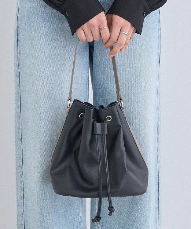 earth music&ecology バイカラーハンドルドロストバッグ Black