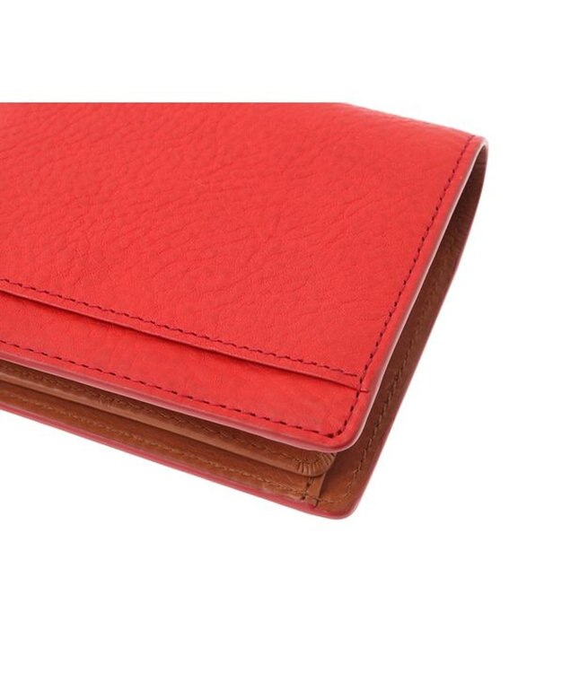 genten ミネルヴァ2 二つ折り財布内Lファスナー アカ