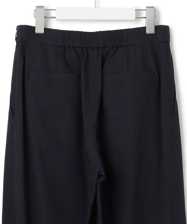 23区 L 【洗える】リネンヴィスコースストレッチ マリンパンツ ネイビー系