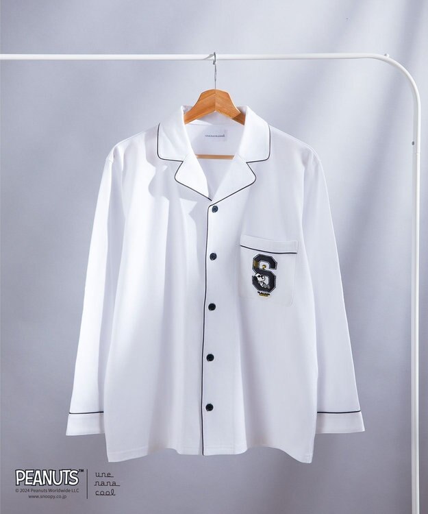 une nana cool MADE WITH PEANUTS 【綿100％】ハイゲージ天竺メンズパジャマ WH