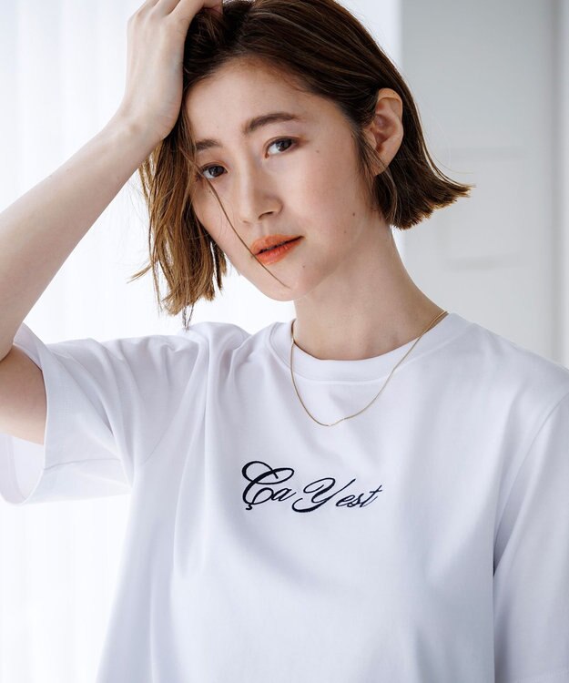 23区 【~6/28まで受注生産】カスタマイズ 立体刺繍 半袖 Tシャツ ホワイト×ブラック