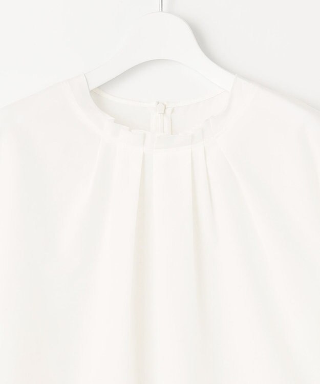 自由区 【XSサイズ～/洗える】シルクコットンブロードⅡ プルオーバーブラウス アイボリー系