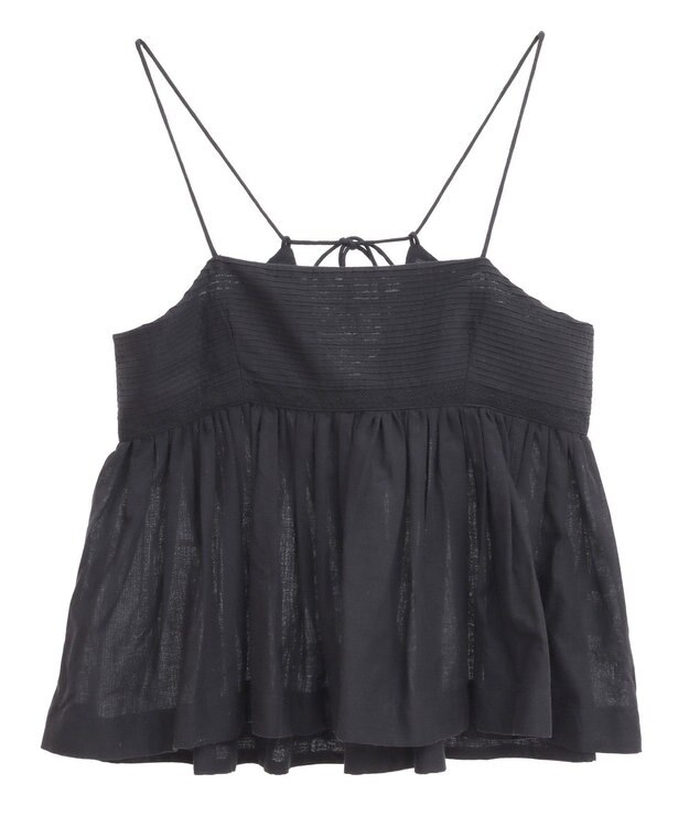 Green Parks Ｉ　ピンタックレースビスチェ Black