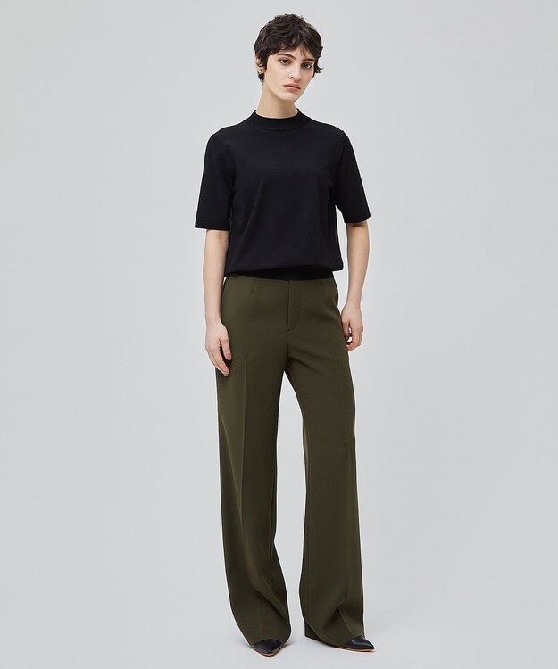 BEIGE， 【洗える】LAURA / 半袖ニット Black