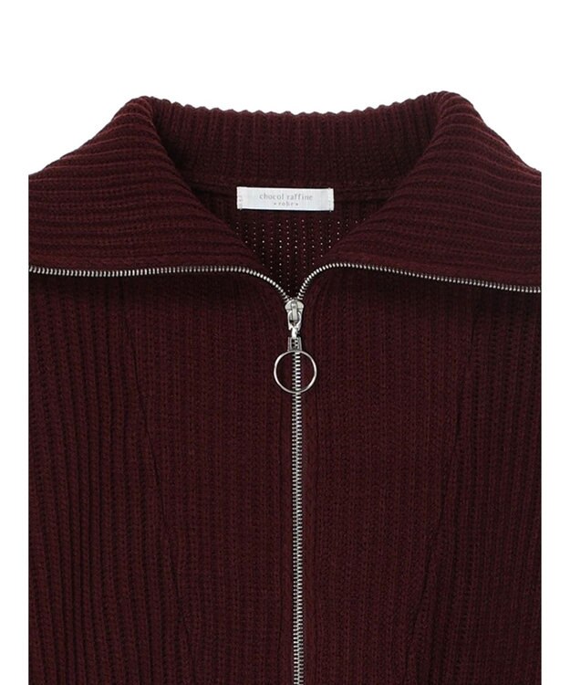 Green Parks Ｚｉｐ付きアゼニットチュニック Brown