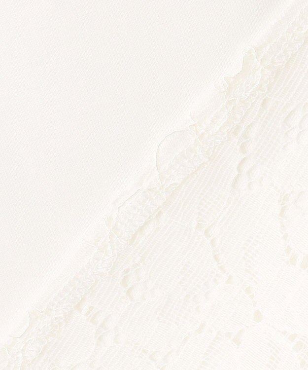 ANY L 【洗濯機可】タックヘムコンビインナー オフ/レース