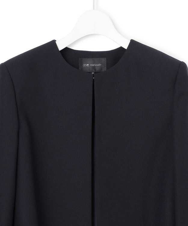 23区 S 【APPLAUDIR】バックサテンジョーゼット ジャケット ネイビー系