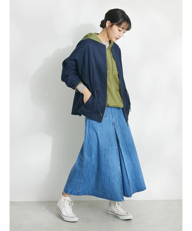 CRAFT STANDARD BOUTIQUE Ａライン４ＷＡＹデニムスカート Light Indigo