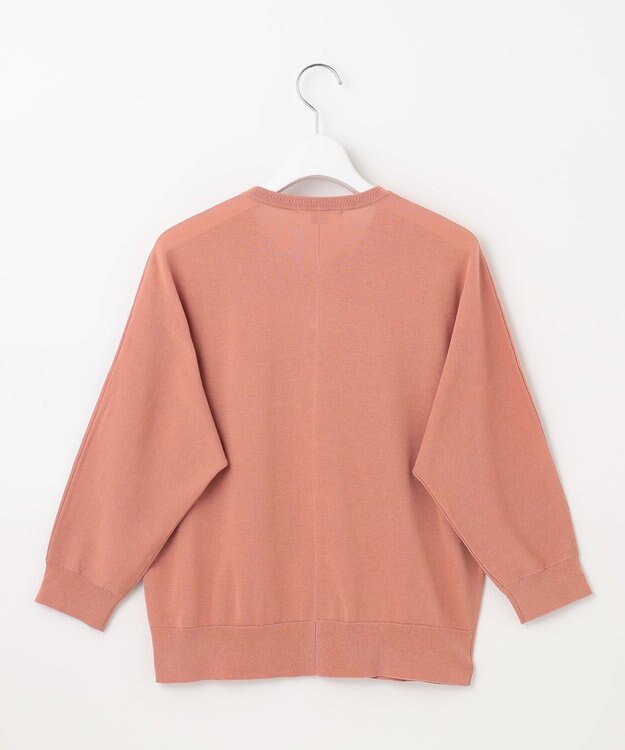 J.PRESS LADIES 【洗える・抗菌防臭】コットンアセテート ドルマン カーディガン ピンク系