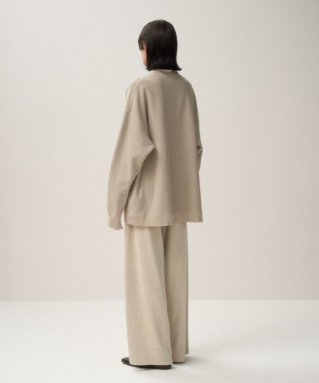 ATON 5W COTTON CORDUROY | タックワイドパンツ WARM WHITE