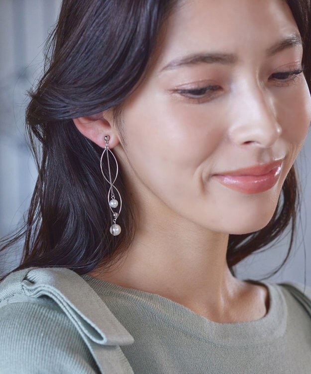 Tiaclasse 【安田美沙子さん着用】ウェーブパールピアス シルバー