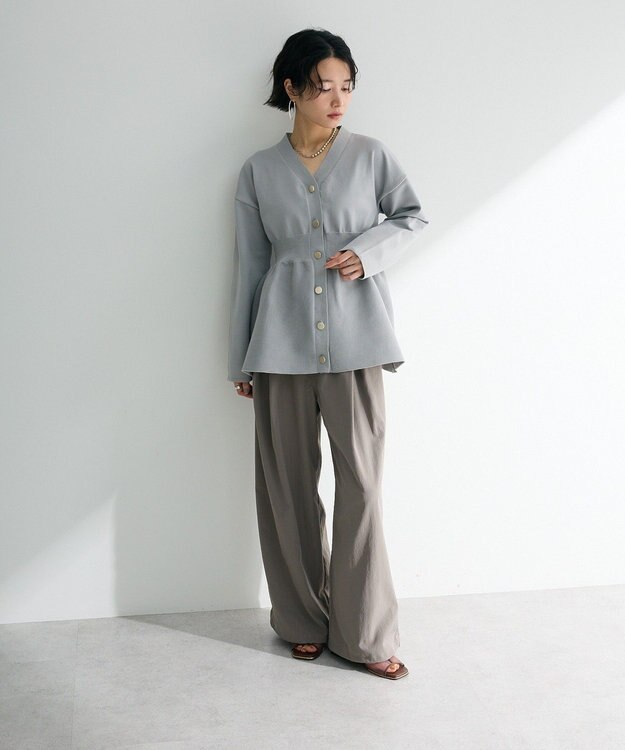 Green Parks ・ＳＵＧＡＲ　ＳＰＯＯＮ　カーブタックパンツ Gray Beige