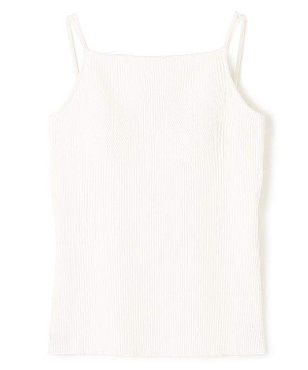 uncrave リブニット カップ付きキャミソール オフ