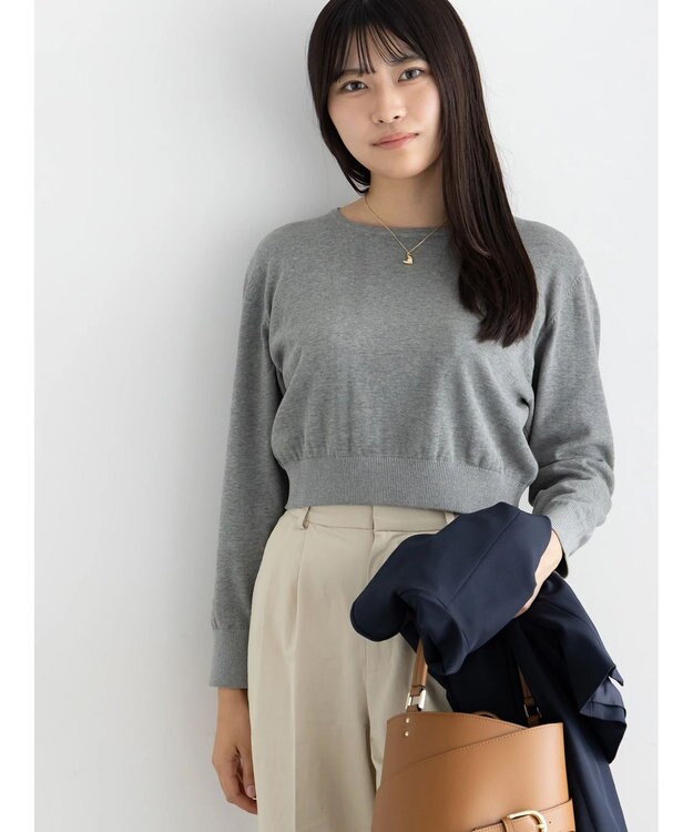 Te chichi コンパクトクルーネックニット【AOYAMA FASHION ASSOCIATION × Te chichi】 グレー