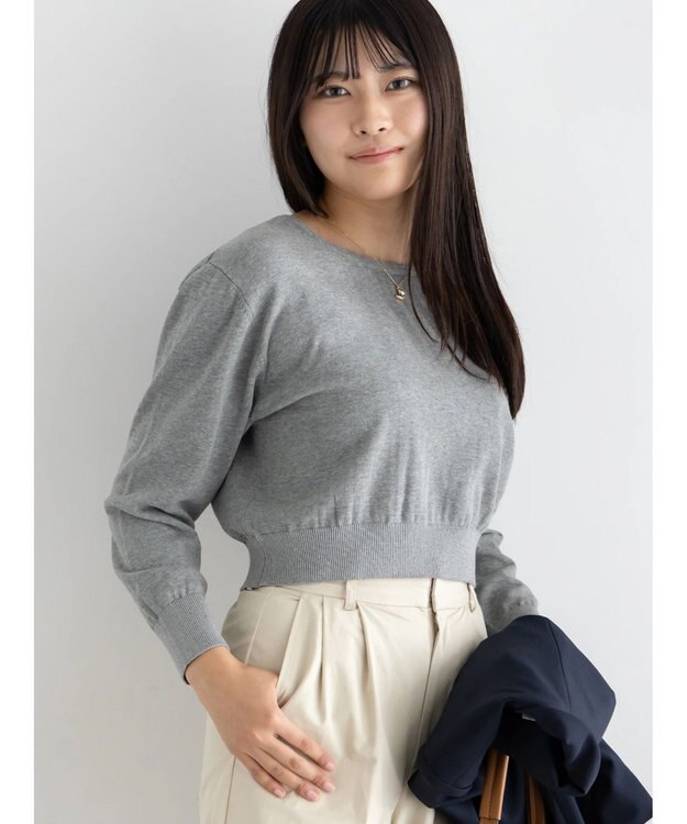 Te chichi コンパクトクルーネックニット【AOYAMA FASHION ASSOCIATION × Te chichi】 グレー