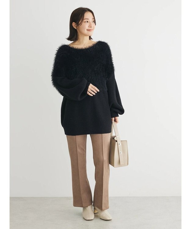 Green Parks ・Ｐｅｔｉｔ　Ｆｌｅｕｒ　シャギーキリカエニット Black