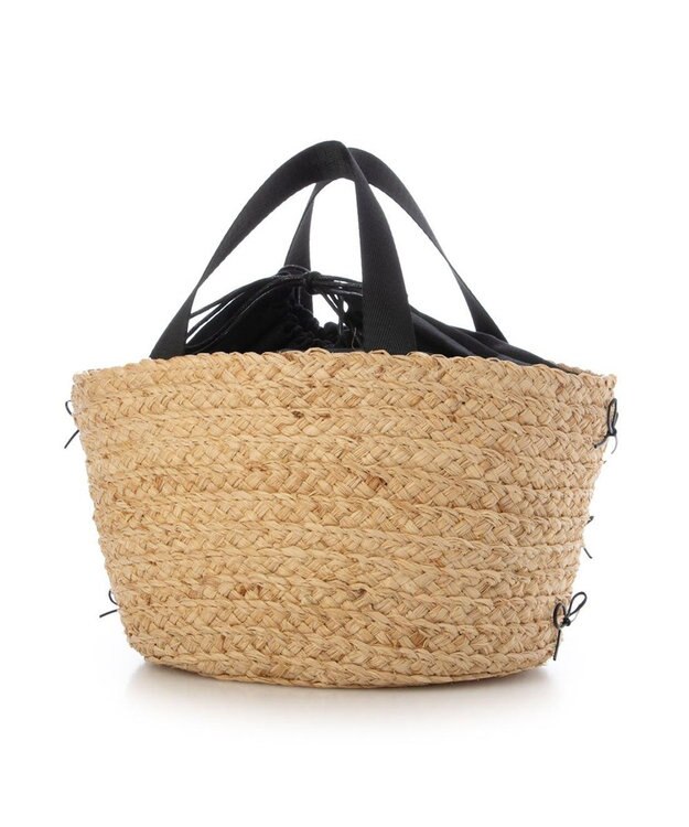 UNBILLION カカトゥ kakatoo / ラフィアブレードリボンバッグ カゴバッグ ブラック