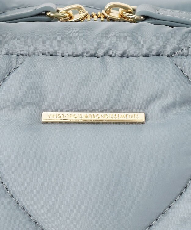 23区 キルティング ボストン バッグ サックスブルー系