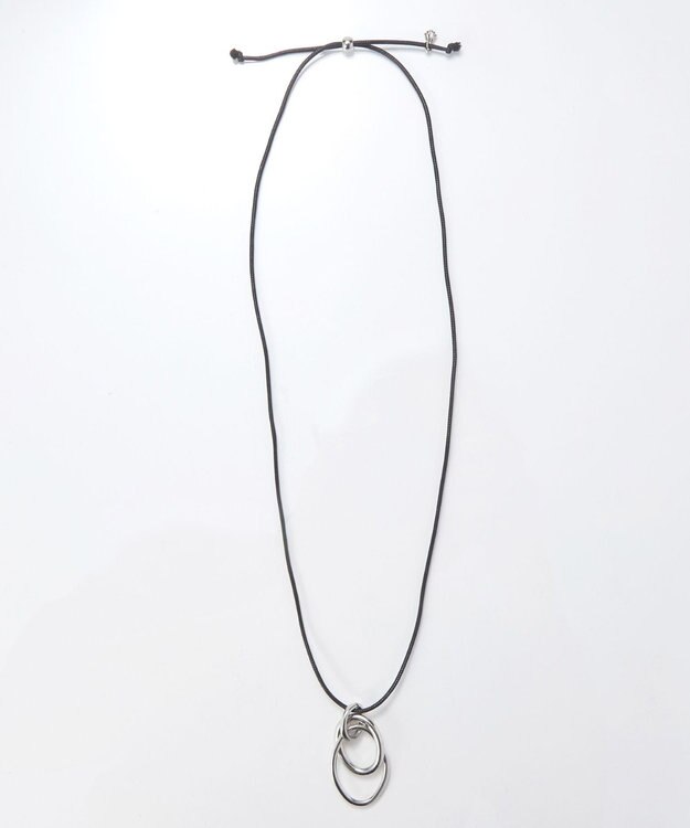 Phoebe 【限定セット】アーバンクロストップコードネックレス×ワンタッチワイドフープミニピアス シルバー