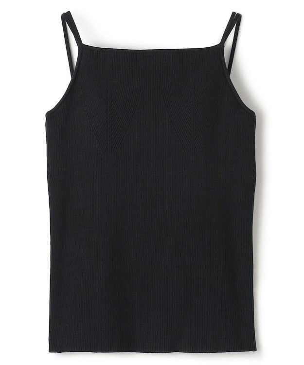 uncrave リブニット カップ付きキャミソール ブラック