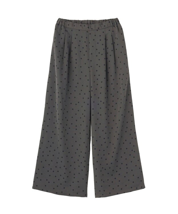 AMERICAN HOLIC ドットサテンイージーパンツ Charcoal Gray