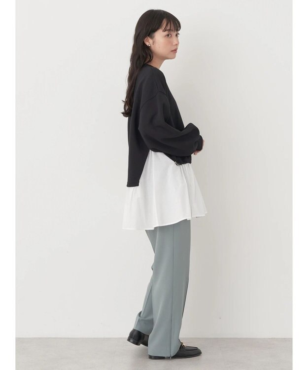 earth music&ecology ダンボールレイヤードチュニック Black